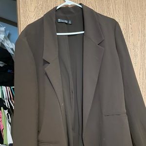 New York and Company brown blazer.